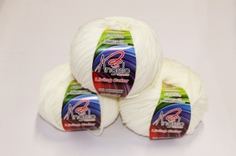 Пряжа "LIVING COLOR" 01 желтый 5*100 г. 140м 20% хлопок 80% акрил  Наследие