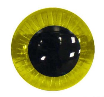 Глаза 20мм с фиксированными зрачками желтый за 1шт