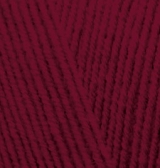 Пряжа "LANAGOLD Fine" 57 винный 5*100 г. 390м 49% шерсть, 51 % акрил  ALIZE 260														