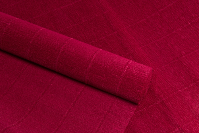 Бумага гофре 583 т. бордо 50см*2,5м 180гр.  Италия 583														