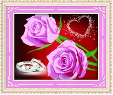 Вышивка стразами "Розы" 0574 69*57