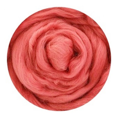 Пряжа "Для валяния" гранат 0982 100 г. ч/ш  мериносовая тонкая 100%  Троицк