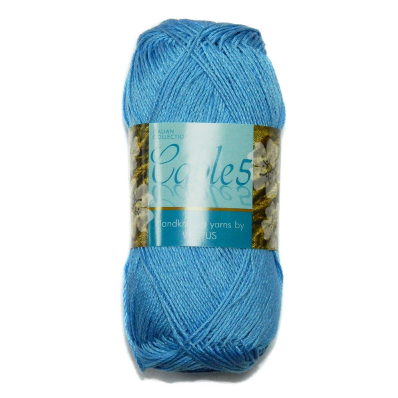 Пряжа "Cable 5" 65 т.голубой 10*50 г. 165м 100% хлопок мерсериз.  Италия 65														