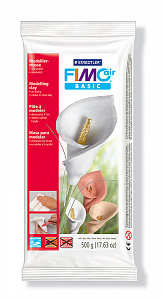 Глина самоотвердевающая "FIMOair light" белый 500гр., высыхает на солнце  Fimo 8100-0														