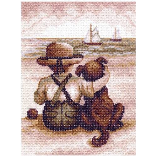 Канва с рисунком " Всегда вместе" мулине (34*30см)  МАТРЕНИН ПОСАД