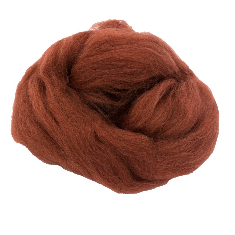 Пряжа "Для валяния" красно-коричневый 10 г.  ORCHIDEA 84310-1