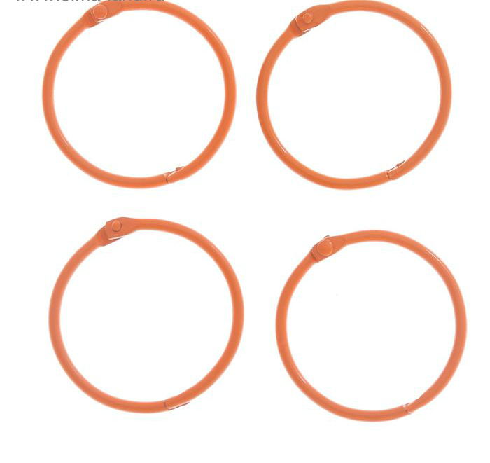 Кольца для альбомов цвет оранжевый, 35мм, набор 2шт.  АртУзор 2587239														