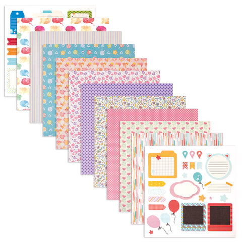 Бумага для скрапб. двустор. "Яркие краски" 30*30см  Остров Сокровищ 662773														