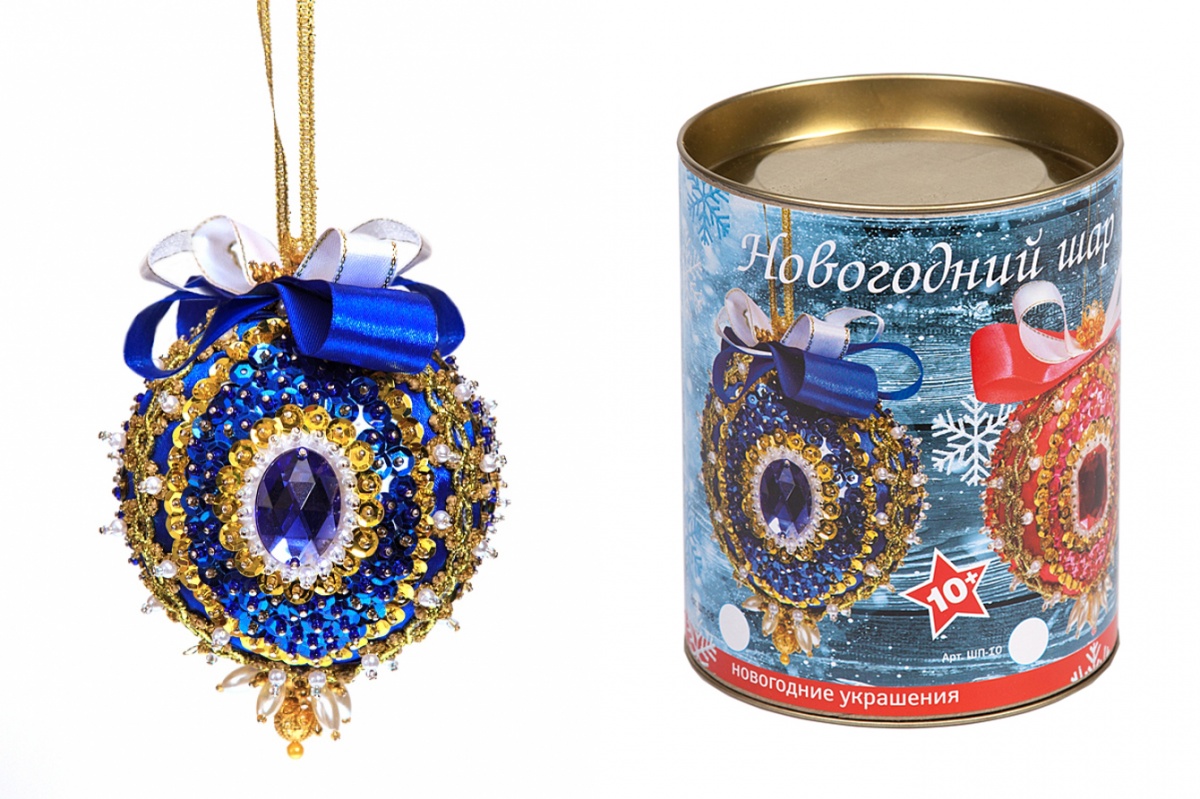 Набор для творчества "Новогодний шар. Александр Суворов" пайетки  Волшебная мастерская ШП-08														