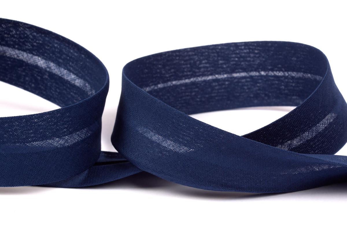 Бейка косая х/б синяя "Хлопок" 052 ширина 30мм длина 25м (за 1 м) GK-30C														