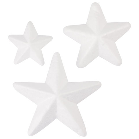 Пенопласт белый Звезда набор 3шт d=50-100см  Остров Сокровищ 661369														
