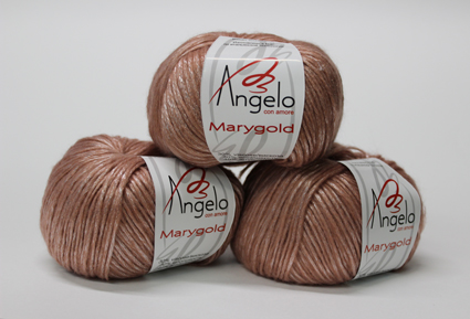 Пряжа "MaryGold" лосось 06 10*50 г. 160м 30%вискоза, 30% шерсть, 40% акрил 06														