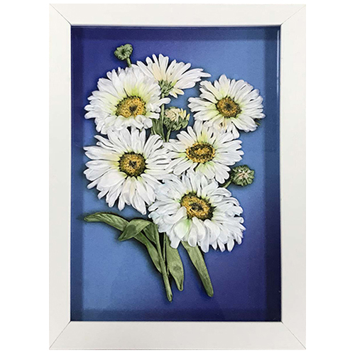 Вышивка лентами "Букет ромашек" (18,5*26см) КЛ(н)-4002														