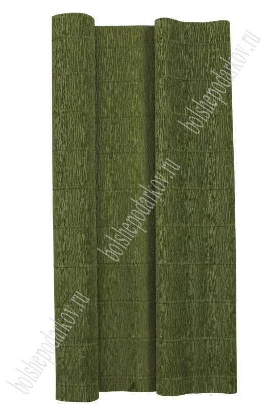 Бумага гофре 17А8 оливковый 50см*2,5м 180гр.  Италия 17А8														