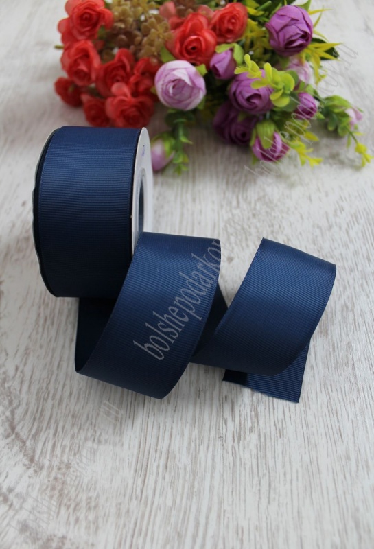 Лента репсовая 40мм т.синий 38 40мм*25м 127-124/SF-1349														