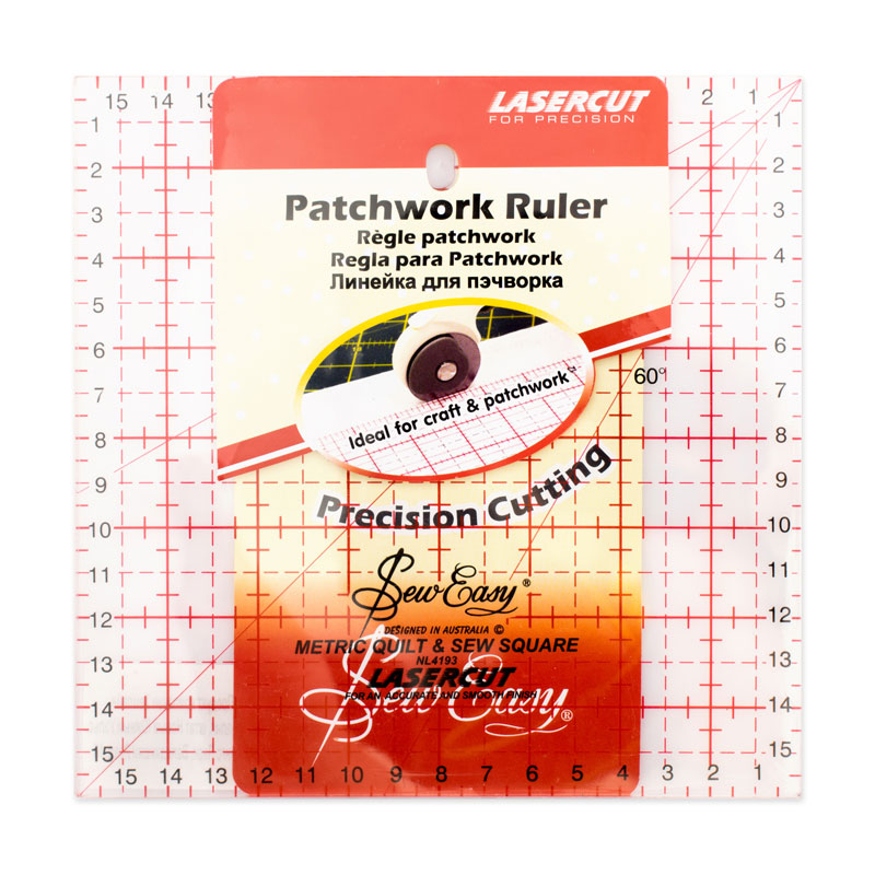 Линейка для пэчворка с градацией в сантиметрах 16*16см (пластик)  Гела NL4193														