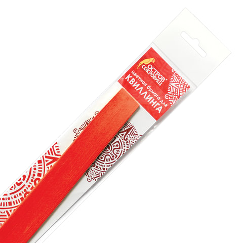 Бумага для квиллинга 1цв. Оранжевый 5мм*300мм 130г/м2 (125шт.)  ОСТРОВ СОКРОВИЩ 128767														