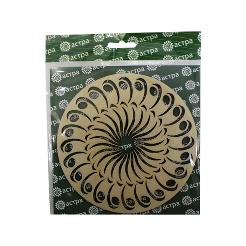 Заготовки деревян. Подставка под горячее Завитки 15*15см (L-427)  АСТРА 582175														