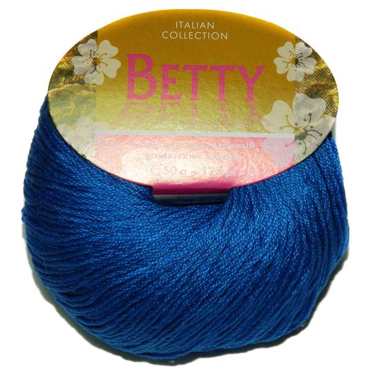 Пряжа "BETTY" 62 василек 10*50 г. 125м 100% мерсеризованный хлопок  Weltus