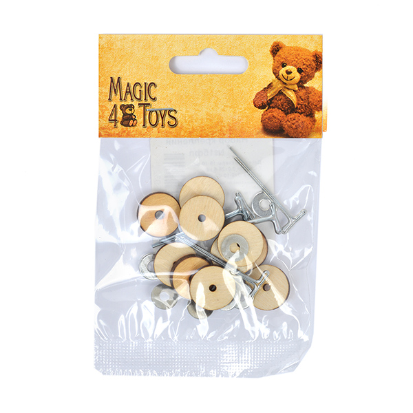 Крепления для игрушек набор поворотная (диски d=15мм + шплинты) 5комплектов, фанера НК.63601/№15фп														