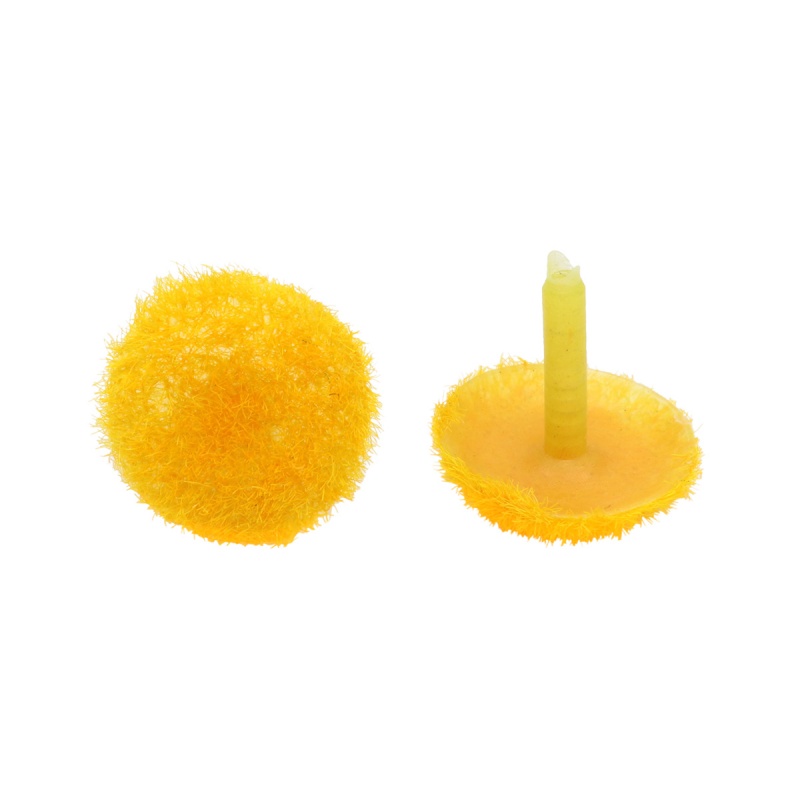 Тычинки для цветов желтые 25мм из ткани набор 20шт. за 1шт.  АЙРИС 7728230/AR969														