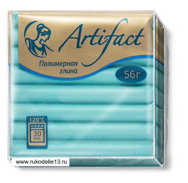 Глина полимерная 56гр. металлик лазурно-мягкий  Артефакт 699604