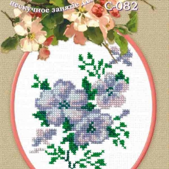 Вышивка крестом  "Цветы яблони" 17х11см  Ракета С-082Н														