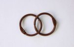 Кольца для альбомов цвет т. коричневый, 30мм, набор 2шт. 