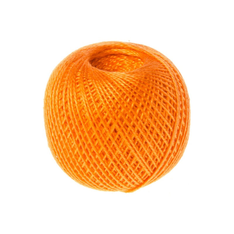 Пряжа "Ирис" 0710 оранжевый 20*25 г. 150м 100% хлопок 0710														