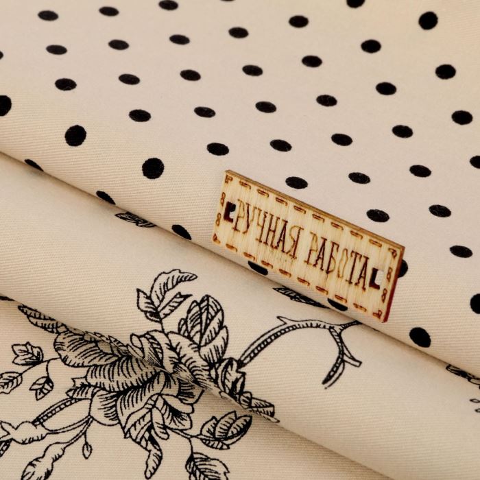 Ткань для пэчворка 50*55см Кофейная роза (100% хлопок) 1872414														