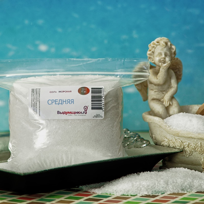 Соль морская средняя 1 кг  Выдумщики														
