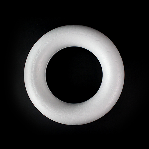 Пенопласт белый Венок полный объемный d=22см 695151