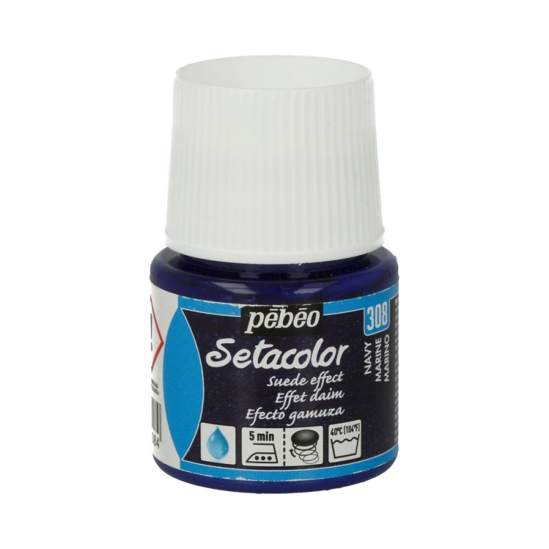 Краски по ткани с эффектом замши "Setacolor" 295308 синий 45 мл  Pebeo 295308														