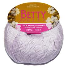 Пряжа "BETTY" 33 бл. сиреневый 10*50 г. 125м 100% мерсеризованный хлопок  Weltus