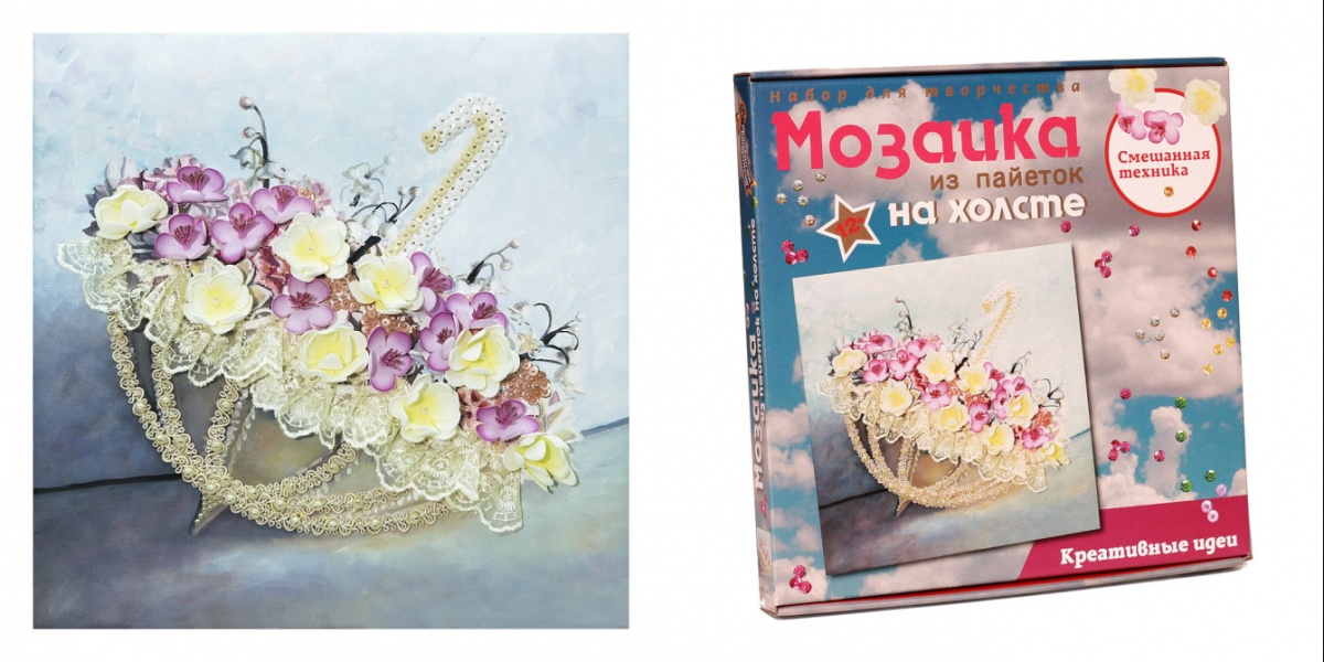 Набор для творчества "Мозаика из пайеток на холсте Романтика дождя"  Волшебная мастерская МХ-13														