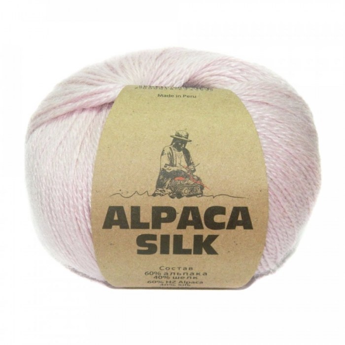 Пряжа "ALPACA SILK" 2751 розовый 50 г/150м 60 % альпака,40 % шелк