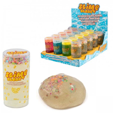 Слайм 250гр. "Cream-Slime" c ароматом фруктов, с наполнением, в контейнере цв. ассорти S130-32-35