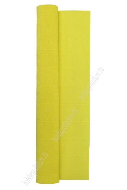 Бумага гофре 574 св.желтый 50см*2,5м 180гр.  Италия 574														