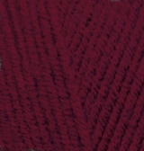 Пряжа "LANAGOLD CLASSIC" 57 бордо 5*100 г. 240м 49% шерсть, 51 % акрил  ALIZE 57														