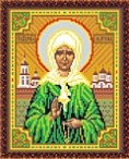 Вышивка бисером ИСКУСНИЦА "Икона Образ Св. Матроны Московской"  (16*19см) канва