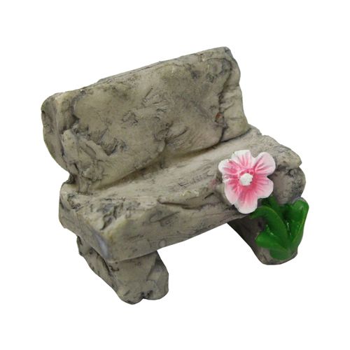 Миниатюра Скамейка с цветком 3,8*2,8*3см  АСТРА 56084														