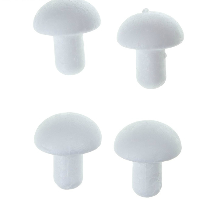 Пенопласт белый Грибок 4см набор 4шт. за 1шт