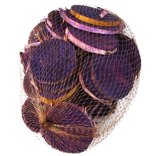 Спилы круглые, фиолетовый d=3-6см, h=0,7см 250г.  Айрис 7708978/YW075														