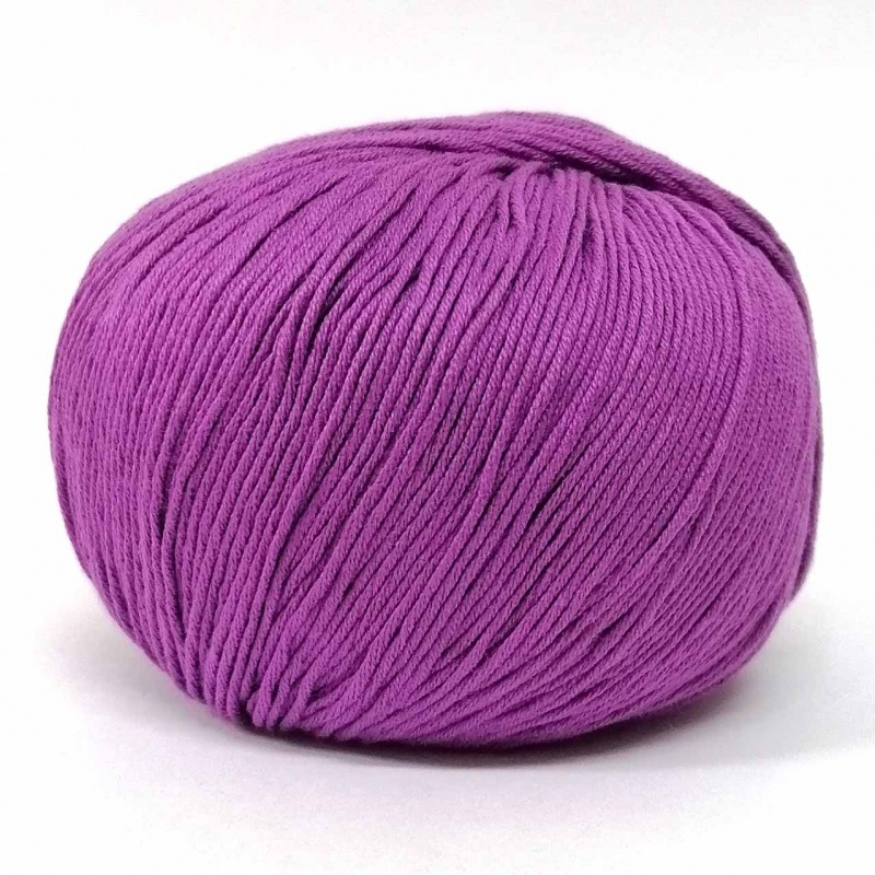 Пряжа "EGITTO" 29 фиолетовый 10*50 г. 120м 100% мерсеризованный хлопок  Weltus 29														