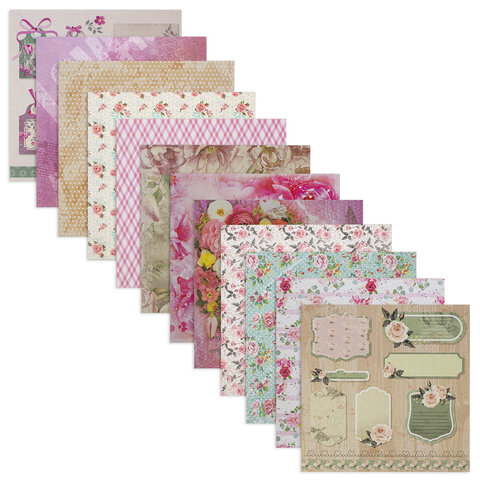 Бумага для скрапб. двустор. "Шебби-шик" 30*30см  Остров Сокровищ 662764														