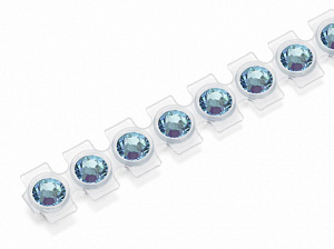 Стразы "Swarovski Elements" d=2.8мм на пластиковой ленте цв. light sapphir в катридже 42шт. за 1шт. 5002023														