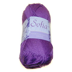 Пряжа "Sofia" 29 фиолетовый 10*50 г. 283м 100% хлопок мерсеризованный  Италия 29