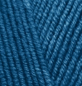 Пряжа "LANAGOLD CLASSIC" 155 синий 5*100 г. 240м 49% шерсть, 51 % акрил  ALIZE 155