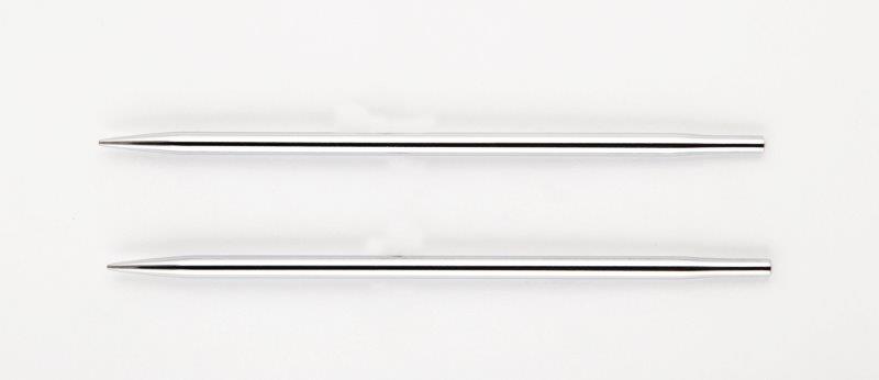 Спицы съемные Nova Metal 3,0мм для длины тросика 28-126см никелированная латунь, серебр. 2шт в упак.  Knit Pro 10415														