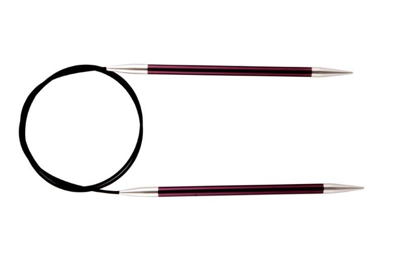 Спицы круговые Zing D 6,0мм, длина 60см, алюминий, фиолетовый бархат  Knit Pro 47103														